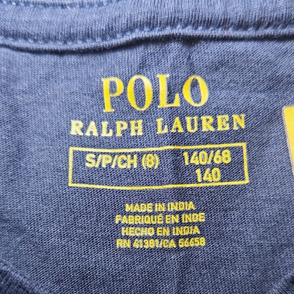 Ralph Lauren Kids Navy Tee with Red Accents - Picture 2 of 4